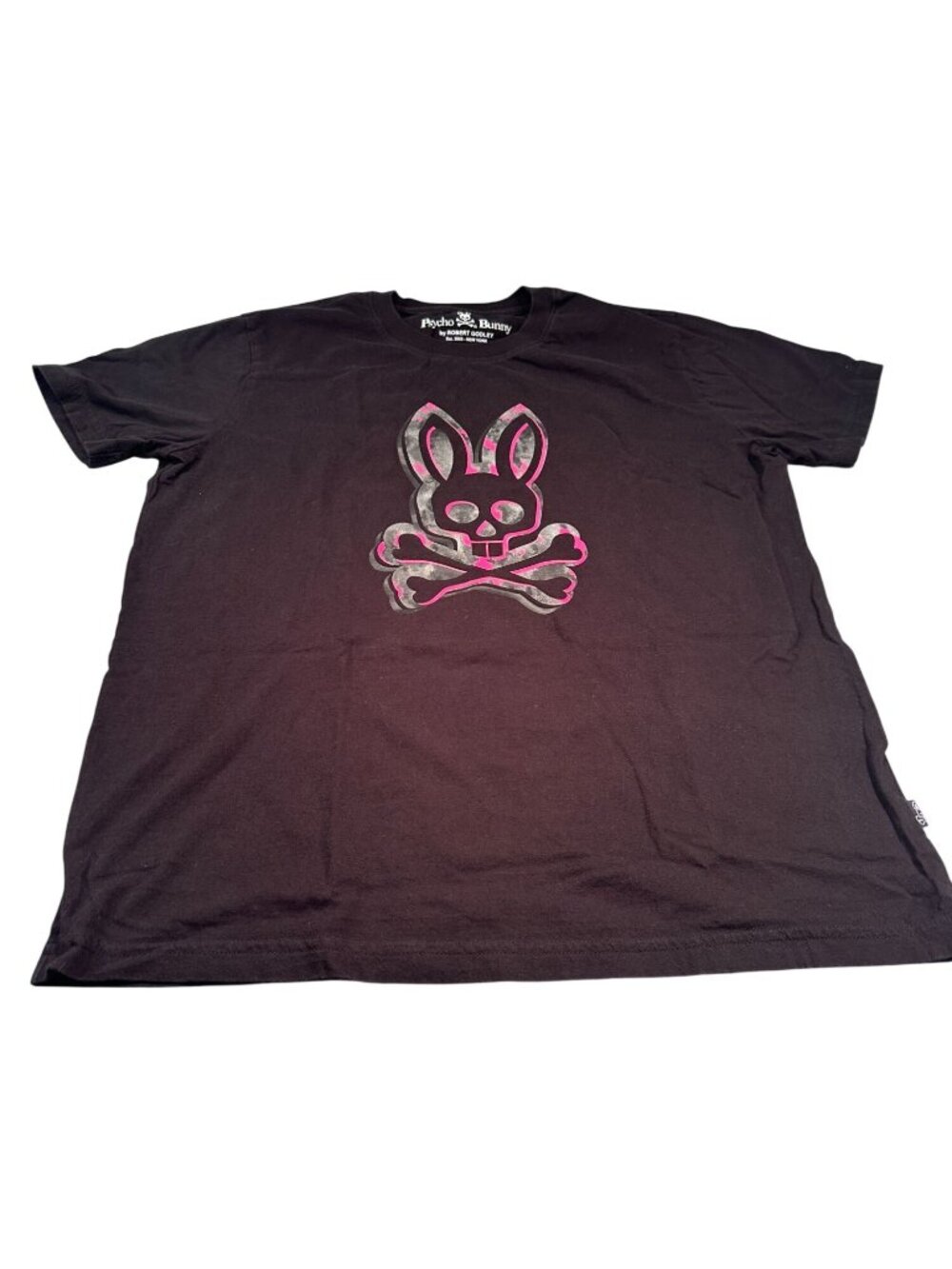 Psycho Bunny Ashton Bunny Logo Graphic Print Neon Tee Shirt Pima Cotton XL